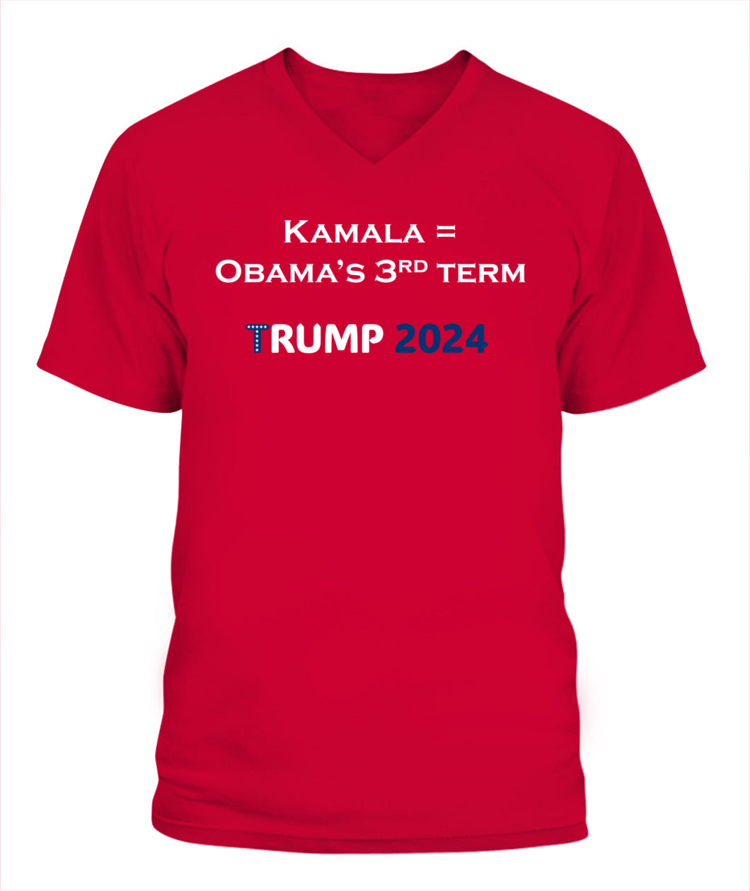 Kamala = Obama's Third Term Lady's V-Neck T-Shirt